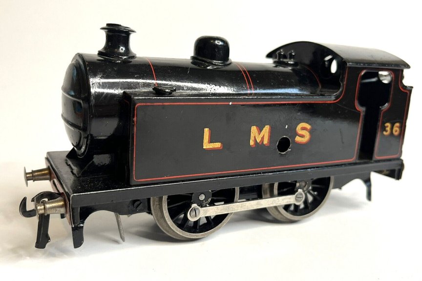 Bassett-Lowke clockwork 0-4-0 tank locomotive, LMS livery