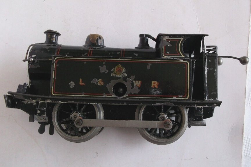 Bassett-Lowke clockwork 0-4-0 tank locomotive, LNWR livery