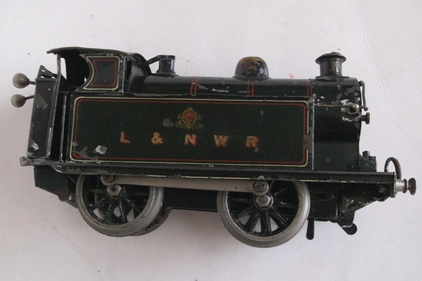 Bassett-Lowke clockwork 0-4-0 tank locomotive, LNWR livery