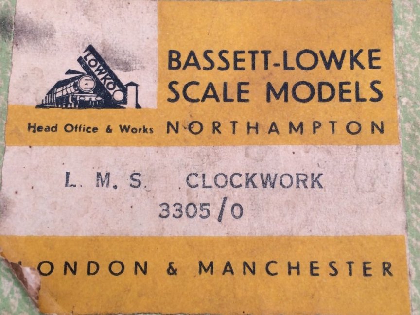 Bassett-Lowke 3305/0 clockwork 0-6-0 tank locomotive, LMS livery, number 78