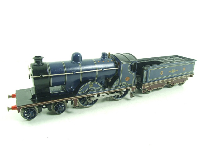 Bing for Bassett-Lowke clockwork CR 4-4-0 tender locomotive Dunalastair IV, number 142, circa 1911
