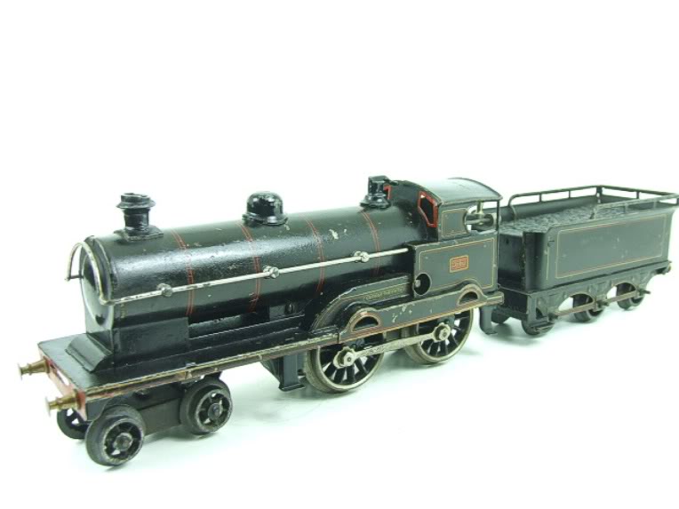 Bassett-Lowke clockwork LNWR 4-4-0 tender locomotive George The Fifth, black, number 2663, circa 1919