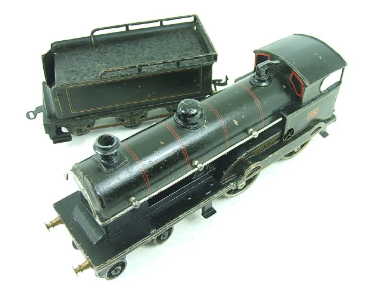 Bassett-Lowke clockwork LNWR 4-4-0 tender locomotive George The Fifth, black, number 2663, circa 1919