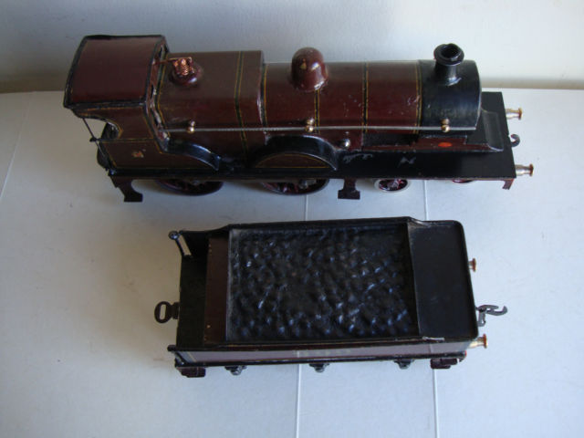 Bing for Bassett-Lowke clockwork MR 4-4-0 tender locomotive, number 999, circa 1910