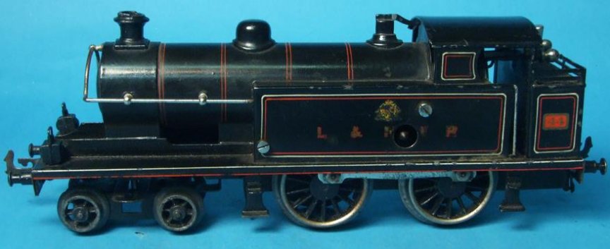 Bing for Bassett-Lowke clockwork 4-4-0 Short Precusor tank locomotive, LNWR livery, number 44