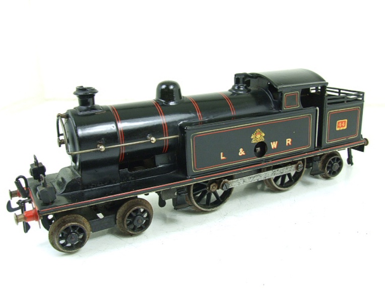 Bing for Bassett-Lowke clockwork 4-4-2 Precursor tank locomotive, LNWR livery, number 44