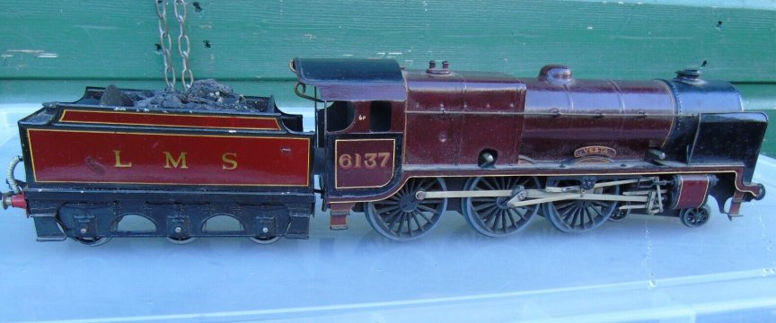 Bassett-Lowke clockwork LMS 4-6-0 tender loco Vesta, number 6137, maroon, assumed renamed and numbered