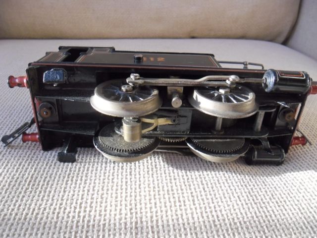 Bing for Bassett-Lowke clockwork 0-4-0 tank locomotive, LNWR livery, number 112, circa 1929