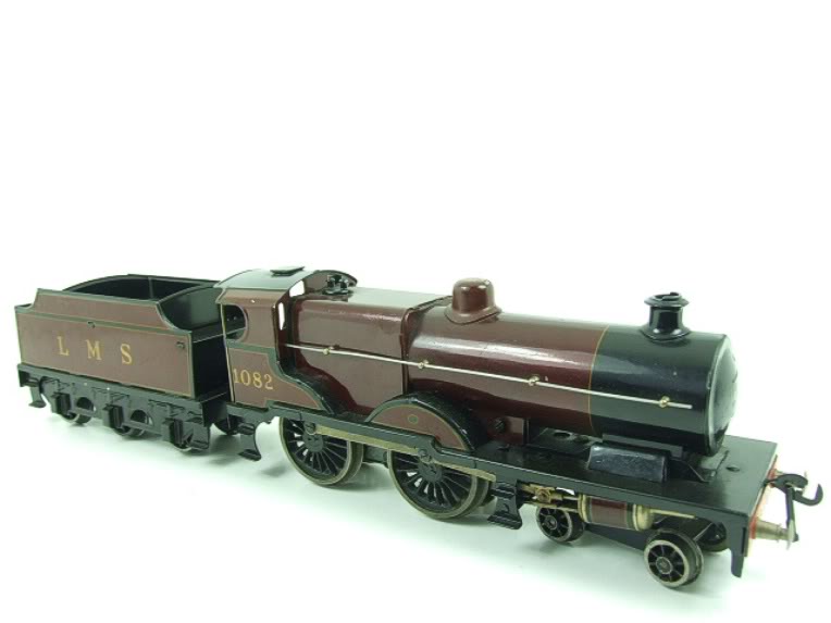 Bassett-Lowke electric LMS 4-4-0 tender locomotive Compound, maroon, number 1082, circa 1948-50