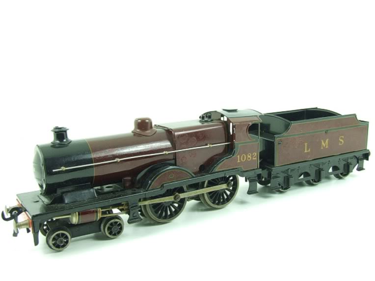 Bassett-Lowke electric LMS 4-4-0 tender locomotive Compound, maroon, number 1082, circa 1948-50
