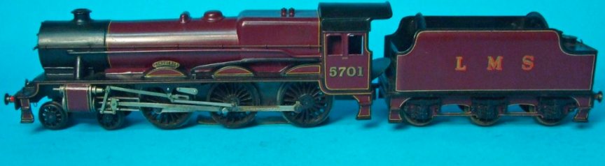 Bassett-Lowke electric LMS Jubilee 4-6-0 tender locomotive Conqueror, number 5701