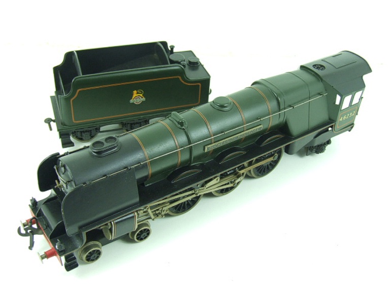 Bassett-Lowke electric BR green unstreamlined Coronation Class 4-6-2 tender locomotive Duchess of Montrose, number 46232, circa 1955