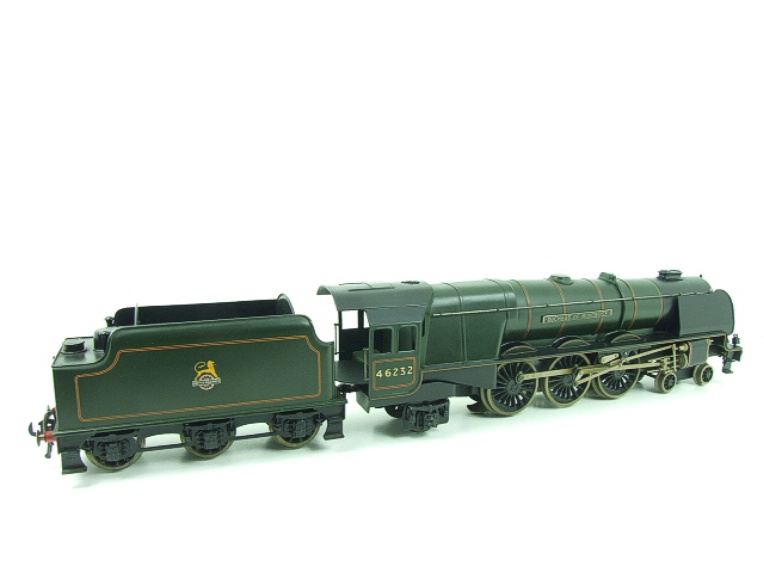 Bassett-Lowke electric BR green unstreamlined Coronation Class 4-6-2 tender locomotive Duchess of Montrose, number 46232, circa 1955