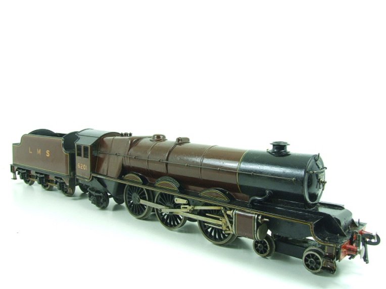 Bassett-Lowke electric LMS Princess Royal Class 4-6-2 tender locomotive Princess Elizabeth, number 6201, sans serif