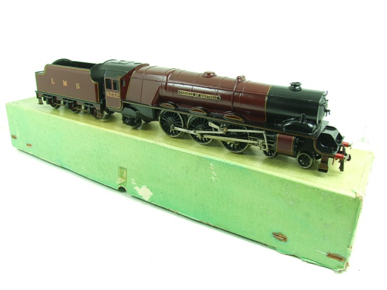 Bassett-Lowke electric LMS unstreamlined Coronation Class 4-6-2 tender locomotive Duchess of Montrose, number 6232, circa 1939