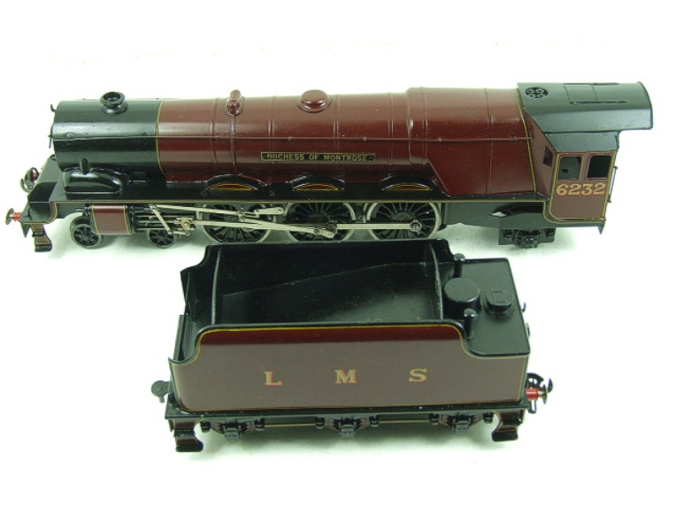 Bassett-Lowke electric LMS unstreamlined Coronation Class 4-6-2 tender locomotive Duchess of Montrose, number 6232, circa 1939
