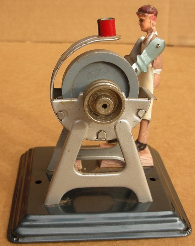 J-9058 Grind Stone, Linemar, Made in Japan, 3.0 inches by 3.0 inches, 3.5 inches tall